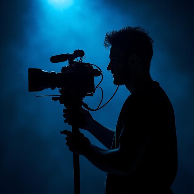 Live camera operator in actie